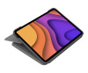 Logitech Folio Touch - Tastatur und Foliohülle - mit Trackpad - hinterleuchtet - Apple Smart connector - QWERTY - Spanisch - Oxford Gray - für Apple 10.9-inch iPad Air (4. Generation, 5. Generation)