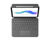 Logitech Folio Touch - Tastatur und Foliohülle - mit Trackpad - hinterleuchtet - Apple Smart connector - QWERTY - Spanisch - Oxford Gray - für Apple 10.9-inch iPad Air (4. Generation, 5. Generation)