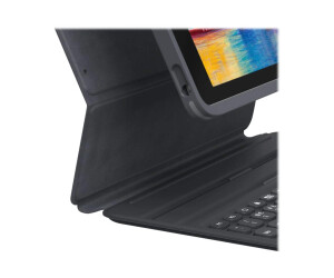 ZAGG Pro Keys - Tastatur und Foliohülle - hintergrundbeleuchtet - Bluetooth - QWERTZ - Deutsch - Schwarz/Grau Tastatur, Schwarz/Grau Gehäuse - für Apple 10.9-inch iPad Air (4. Generation)