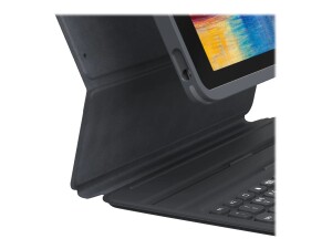 ZAGG Pro Keys - Tastatur und Foliohülle - hintergrundbeleuchtet - Bluetooth - QWERTZ - Deutsch - Schwarz/Grau Tastatur, Schwarz/Grau Gehäuse - für Apple 10.2-inch iPad (7. Generation, 8. Generation)