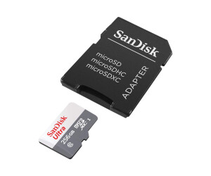 SanDisk Ultra - Flash-Speicherkarte (microSDXC-an-SD-Adapter inbegriffen)