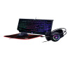 Gembird GMB Gaming Phantom GGS-UMGL4-01 - Set aus Tastatur, Maus, Headset und Mauspad