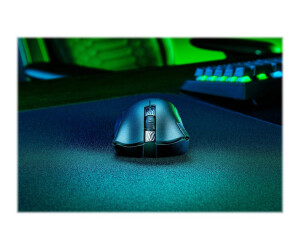 Razer Deatadder V2 x Hyperspeed - Mouse - ergonomic - for right -handed - optically - 7 keys - wireless - 2.4 GHz, Bluetooth 5.1 LE - Wireless recipient (USB)