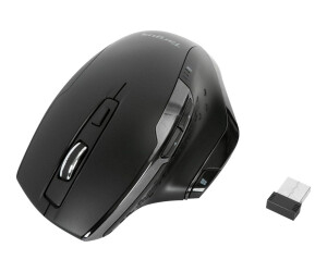 Targus mouse - antimicrobial - ergonomic - for right -handed - 7 keys - wireless - 2.4 GHz - wireless receiver (USB)