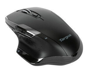 Targus mouse - antimicrobial - ergonomic - for right -handed - 7 keys - wireless - 2.4 GHz - wireless receiver (USB)