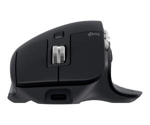 Logitech MX Master 3 - Mouse - Laser - 7 keys - wireless - Bluetooth, 2.4 GHz - Wireless receiver (USB)