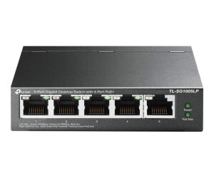 TP -Link TL -SG1005LP - V1 - Switch - Unmanaged - 5 x 10/100/1000 (4 PoE+)