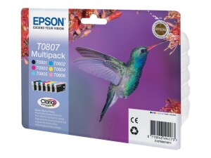 Epson T0807 Multipack - 6er-Pack - 44.4 ml - Schwarz,...