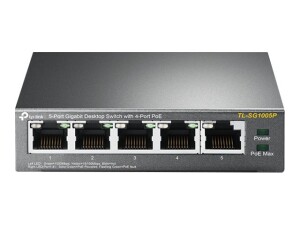 TP-LINK TL-SG1005P - Switch - unmanaged - 4 x 10/100/1000...