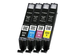 Canon CLI-551 C/M/Y/BK Multipack - 4er-Pack - Schwarz,...