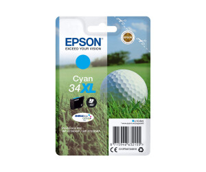 Epson 34XL - 10.8 ml - XL - Cyan - Original - Tintenpatrone