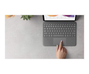 Logitech Folio Touch - Tastatur und Foliohülle - mit Trackpad - hinterleuchtet - Apple Smart connector - QWERTY - GB - Oxford Gray - für Apple 10.9-inch iPad Air (4. Generation, 5. Generation)