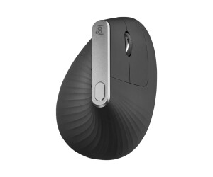 Logitech MX Vertical - Vertikale Maus - ergonomisch - optisch - 6 Tasten - kabellos, kabelgebunden - Bluetooth, 2.4 GHz - kabelloser Empfänger (USB)