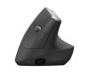 Logitech MX vertical - vertical mouse - ergonomically - optically - 6 keys - wireless, wireless - Bluetooth, 2.4 GHz - wireless recipient (USB)