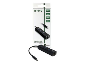 Inter -Tech Argus IT -310 - HUB - 3 x superspeed USB 3.0 + 1 x 10/100/1000