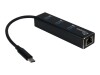 Argus IT-410 - Hub - 3 x SuperSpeed USB 3.0 + 1 x 10/100/1000