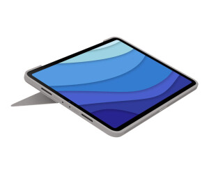 Logitech Combo Touch - Tastatur und Foliohülle - mit Trackpad - hintergrundbeleuchtet - Apple Smart connector - QWERTY - US International - Sand - für Apple 11-inch iPad Pro (1. Generation, 2. Generation, 3. Generation)
