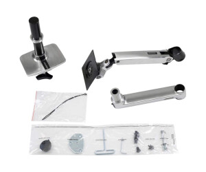 Ergotron LX - Befestigungskit (Gelenkarm, Spannbefestigung für Tisch, Erweiterungsadapter, Befestigung für Kabeldurchgang, 7"-Säule) - für LCD-Display - Polished Aluminum - Bildschirmgröße: bis zu 86,4 cm (bis zu 34 Zoll)
