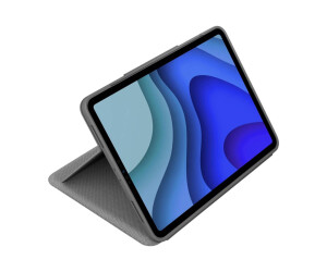 Logitech Folio Touch - keyboard and folio hop - with a trackpad - backlit - Apple Smart Connector - Qwertz - German - Graphite - for Apple 11 -inch iPad Pro (1st generation, 2nd generation)