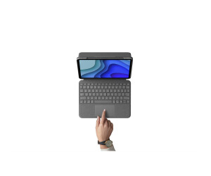 Logitech Folio Touch - keyboard and folio hop - with a trackpad - backlit - Apple Smart Connector - Qwertz - German - Graphite - for Apple 11 -inch iPad Pro (1st generation, 2nd generation)