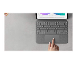 Logitech Combo Touch - Tastatur und Foliohülle - mit Trackpad - hintergrundbeleuchtet - Apple Smart connector - QWERTY - Pan-Nordic - Oxford Gray - für Apple 11-inch iPad Pro (1. Generation, 2. Generation, 3. Generation)