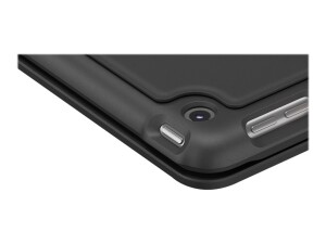 Logitech Slim Folio - Tastatur und Foliohülle - kabellos - Bluetooth - QWERTZ - Deutsch - Graphite - für Apple 10.2-inch iPad (7. Generation, 8. Generation, 9. Generation)