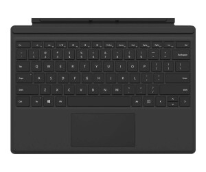 Microsoft Surface Pro Type Cover (M1725) - Tastatur - mit Trackpad, Beschleunigungsmesser - QWERTZ - Deutsch - Schwarz - kommerziell - für Surface Pro (Mitte 2017)