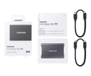 Samsung T7 MU-PC1T0T - SSD - verschl&uuml;sselt - 1 TB -...