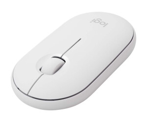 Logitech Pebble M350 - Mouse - Visually - 3 keys - wireless - Bluetooth, 2.4 GHz - Wireless recipient (USB)