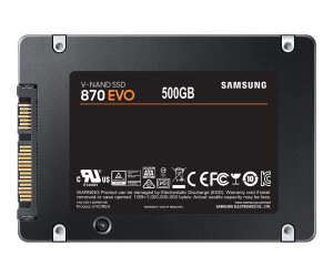 Samsung 870 EVO MZ-77E500B - SSD - verschlüsselt - 500 GB - intern - 2.5" (6.4 cm)