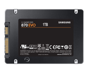 Samsung 870 EVO MZ-77E1T0B - SSD - verschlüsselt - 1 TB - intern - 2.5" (6.4 cm)