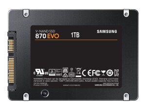 Samsung 870 EVO MZ-77E1T0B - SSD - verschlüsselt - 1 TB - intern - 2.5" (6.4 cm)