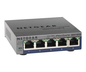 Netgear Plus GS105Ev2 - Switch - managed - 5 x 10/100/1000
