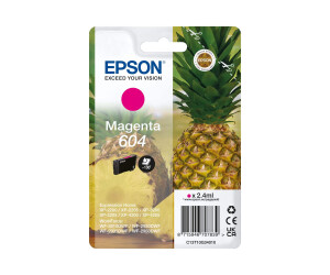 Epson 604 - 2.4 ml - Magenta - original - Blister mit RF-...