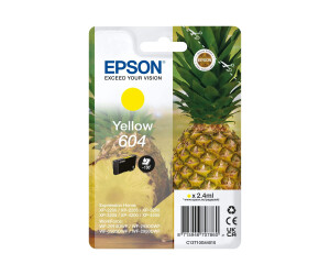 Epson 604 - 2.4 ml - yellow - original - blister packaging