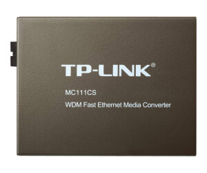 TP-LINK MC111CS - Medienkonverter - 100Mb LAN - 10Base-T, 100Base-FX, 100Base-TX - RJ-45 / SC Single-Modus - bis zu 20 km - 1550 (TX)