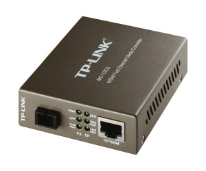 TP -Link MC112CS - Media Converter - 100MB LAN - 10Base -T, 100Base -FX, 100Base -TX - RJ -45 / SC Single mode - up to 20 km - 1310 (TX)