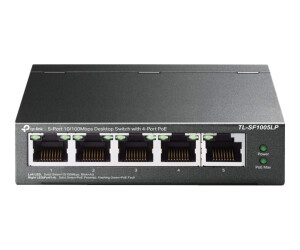 TP -Link TL -SF1005LP - V1 - Switch - Unmanaged - 5 x 10/100 (4 POE)