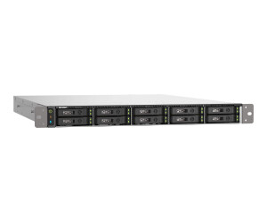 QNAP TS-h1090FU - NAS-Server - 10 Schächte - Rack - einbaufähig - SATA 6Gb/s / PCIe (NVMe)