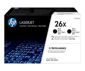 HP 26X - 2er-Pack - Hohe Ergiebigkeit - Schwarz -...