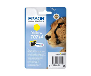 Epson T0714 - 5.5 ml - yellow - original - ink cartridge