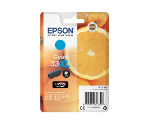 Epson 33xl - 8.9 ml - XL - Cyan - Original - Blister...