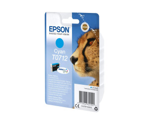 Epson T0712 - 5.5 ml - cyan - original - ink cartridge
