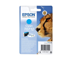 Epson T0712 - 5.5 ml - cyan - original - ink cartridge