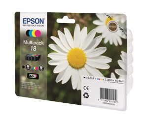 Epson 18 Multipack - 4er pack - 15.1 ml - black, yellow,...