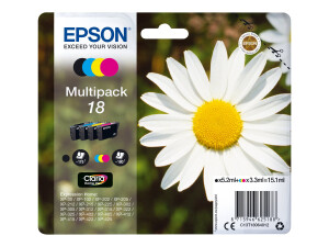 Epson 18 Multipack - 4er-Pack - 15.1 ml - Schwarz, Gelb,...