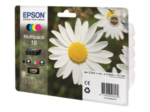 Epson 18 Multipack - 4er-Pack - 15.1 ml - Schwarz, Gelb,...