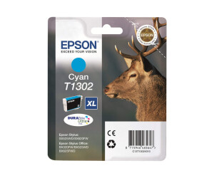 Epson T1302 - 10.1 ml - cyan - blister with RF- / actusical alarm signal