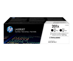 HP 201X - 2er-Pack - Hohe Ergiebigkeit - Schwarz -...
