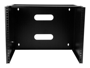StarTech.com Wandmontage Halterung für flache Rack Geräte - 8HE - Gehäuse - geeignet für Wandmontage - Schwarz - 8U - 30.5 cm (12")